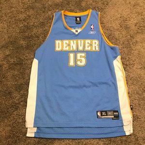 🥳XL-Carmelo Anthony🏀NBA AUTHENTIC DENVER NUGGETS🔥ROOKIE JERSEY blue/yellow💐
